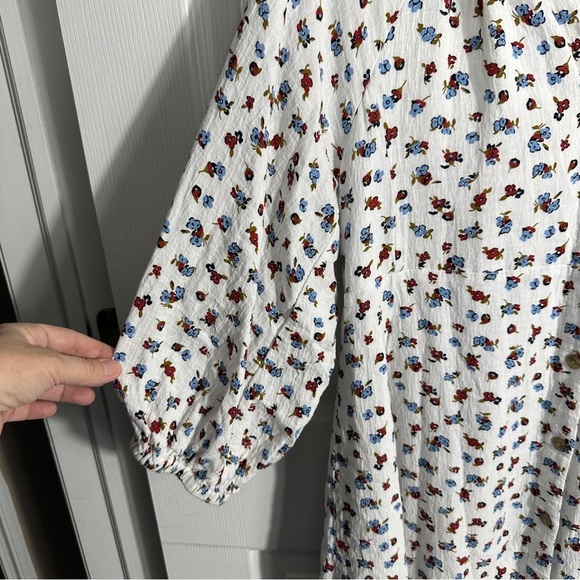 The Nines by Hatch maternity dress, medium, floral, button front, spring‎ - Picture 5 of 10